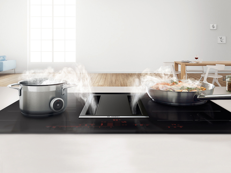 Induction hob and hood by Bosch