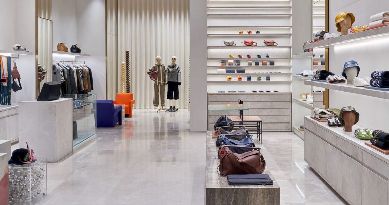 Loewe's new Dubai store features collectible art works and furniture pieces