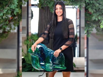 Nadine Afify with an Era chair