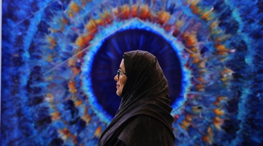 Woman at World Art Dubai