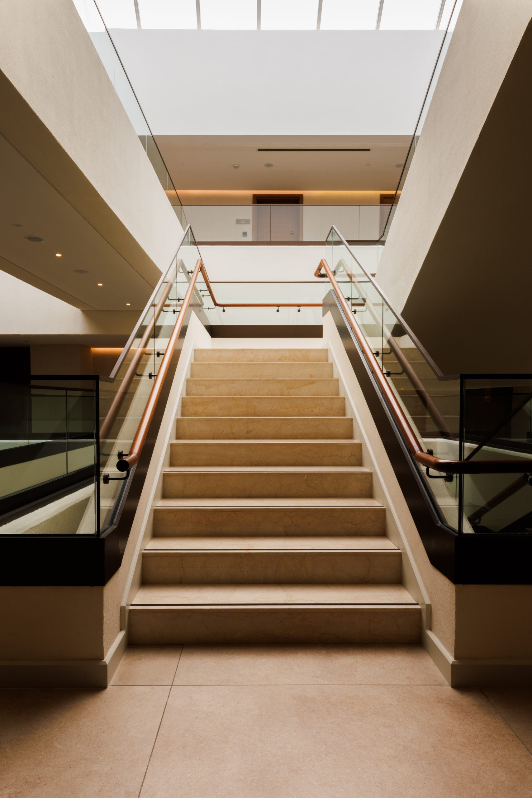 A close up of an individual staircase