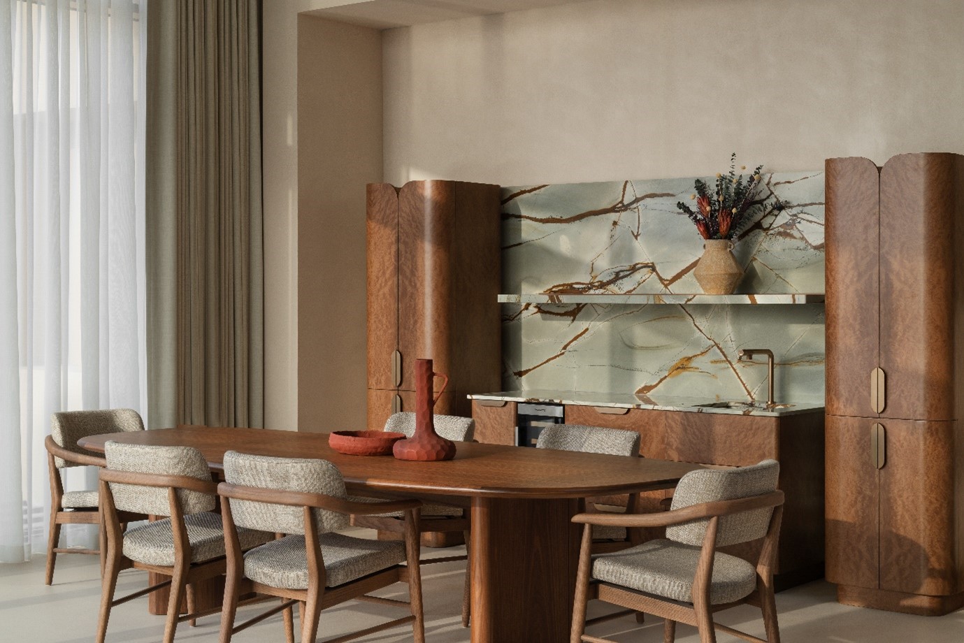 Desert Pool Villa interiors , a dining area 