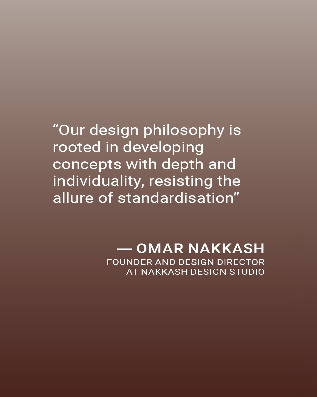 ID50 OMAR NAKKASH QUOTE