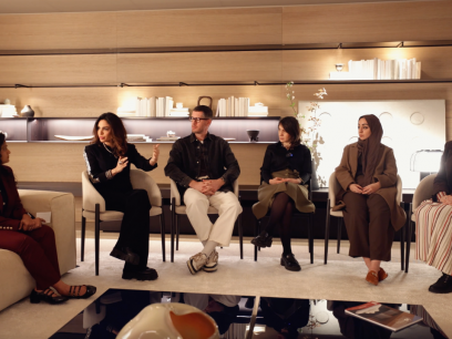 identity panel at Salone del Mobile.Milano 2025 in collaboration with Casamia